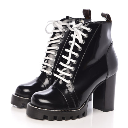 Louis Vuitton Glazed Calfskin Star Trail Ankle Boots 36 Black 3 of 7