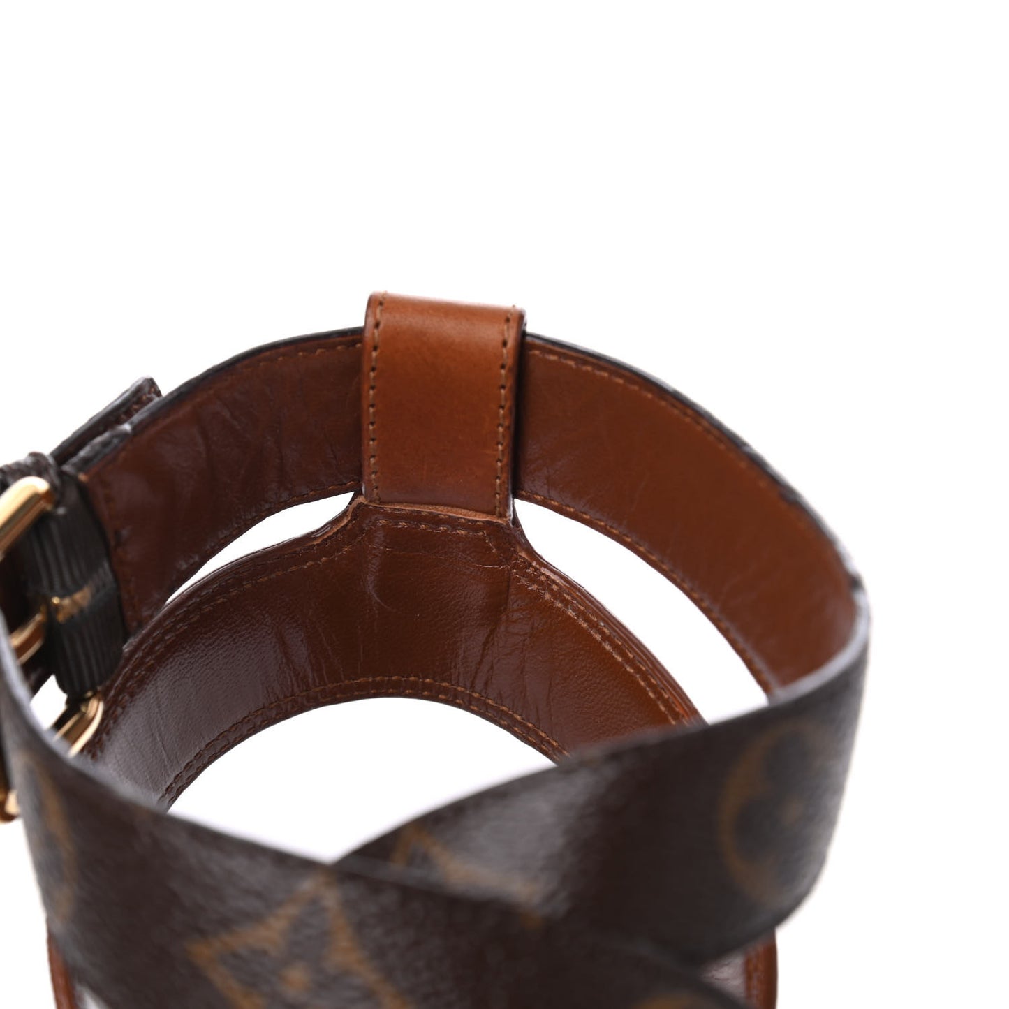 Monogram Calfskin Studded Wedge Sandals 39