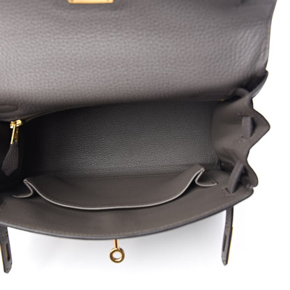 Hermes Togo Kelly Retourne 25 Etain 7 of 38