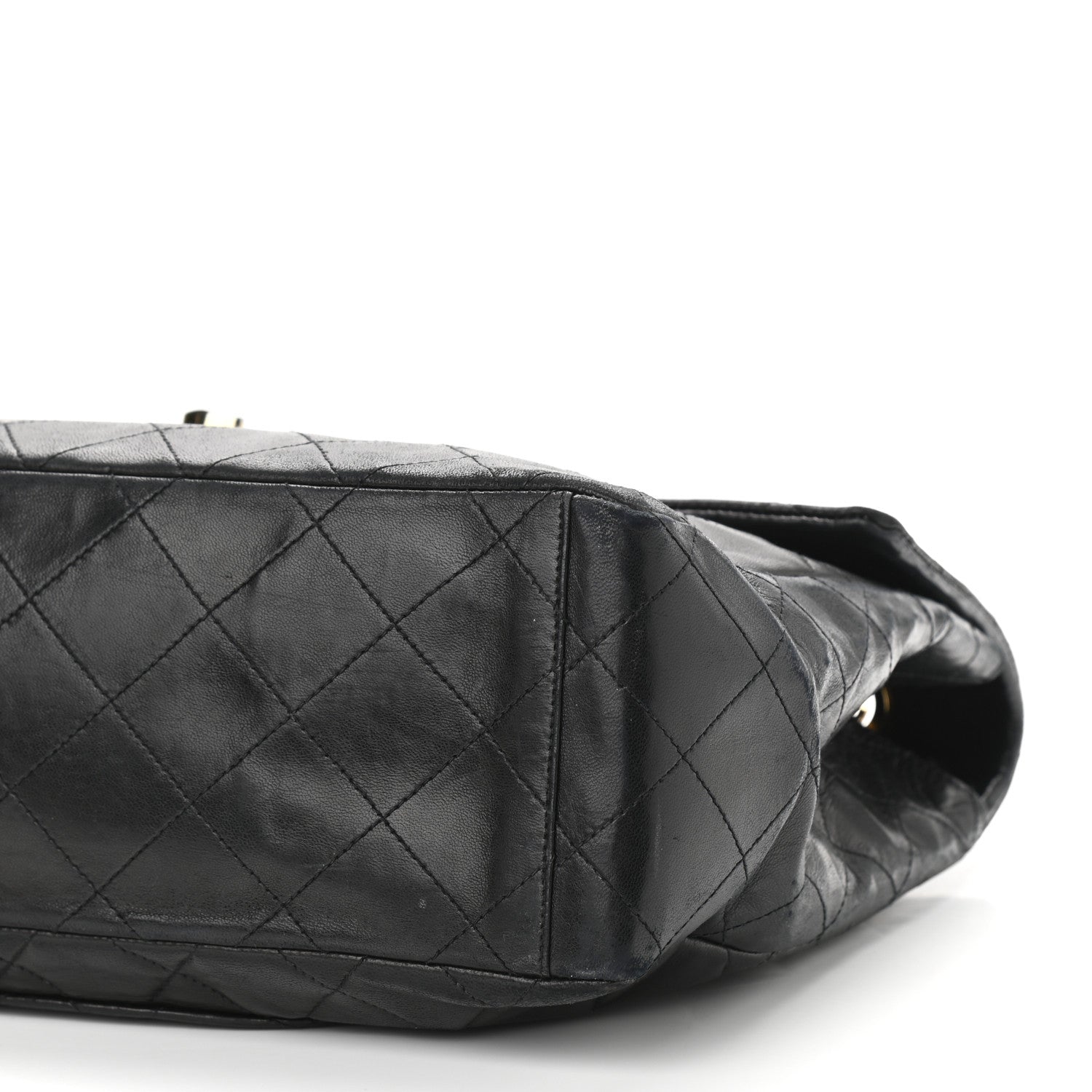 Chanel Lambskin Quilted XL Jumbo Single Flap Black 12 of 16