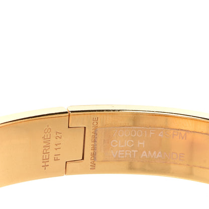 Hermes Enamel Narrow Clic Clac H Bracelet PM Vert Amande 5 of 6