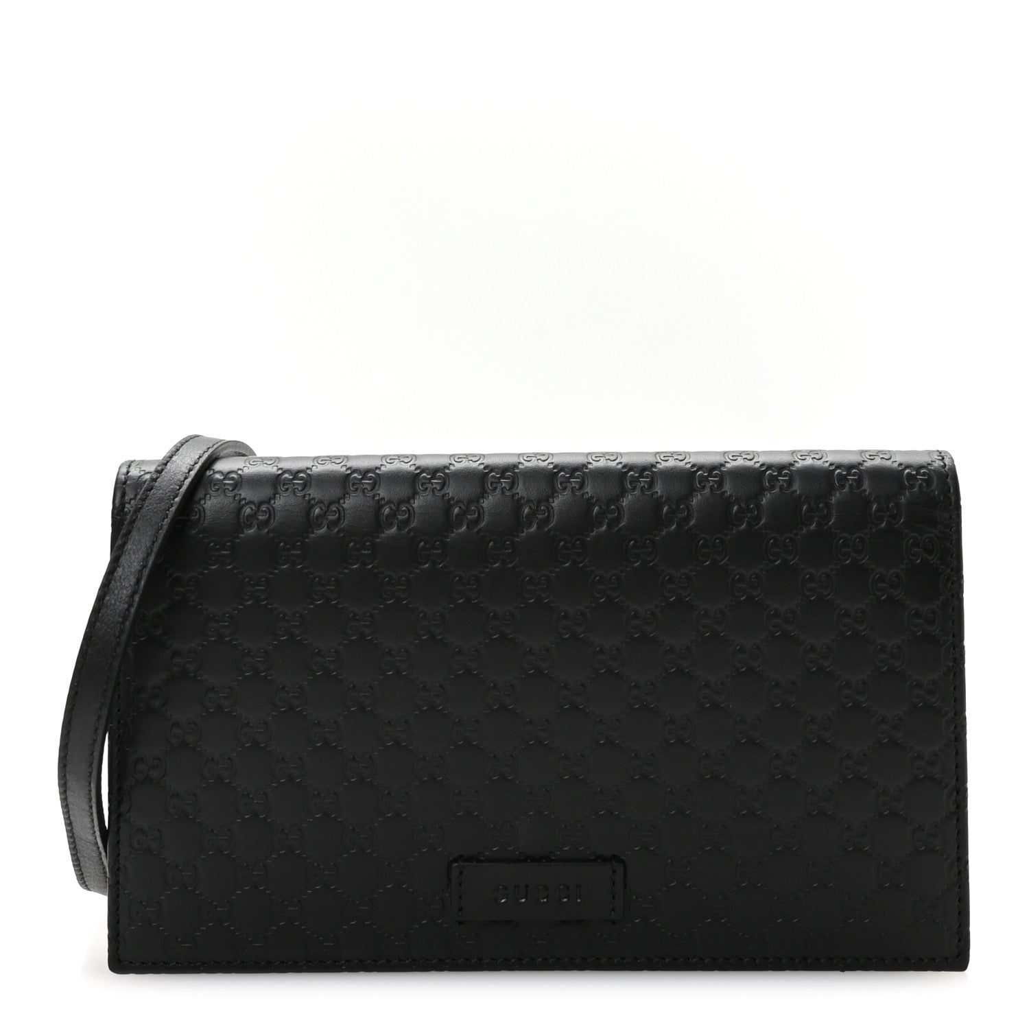 Gucci Microguccissima Crossbody Wallet Black 1 of 10