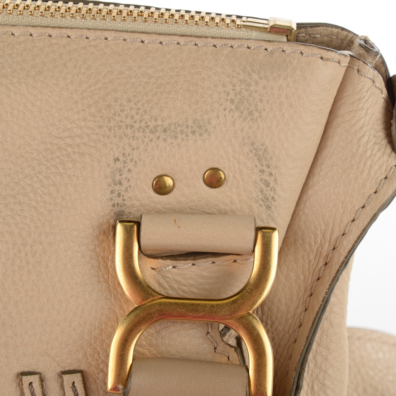 Chloe Calfskin Medium Marcie Satchel Angora Beige 8 of 8