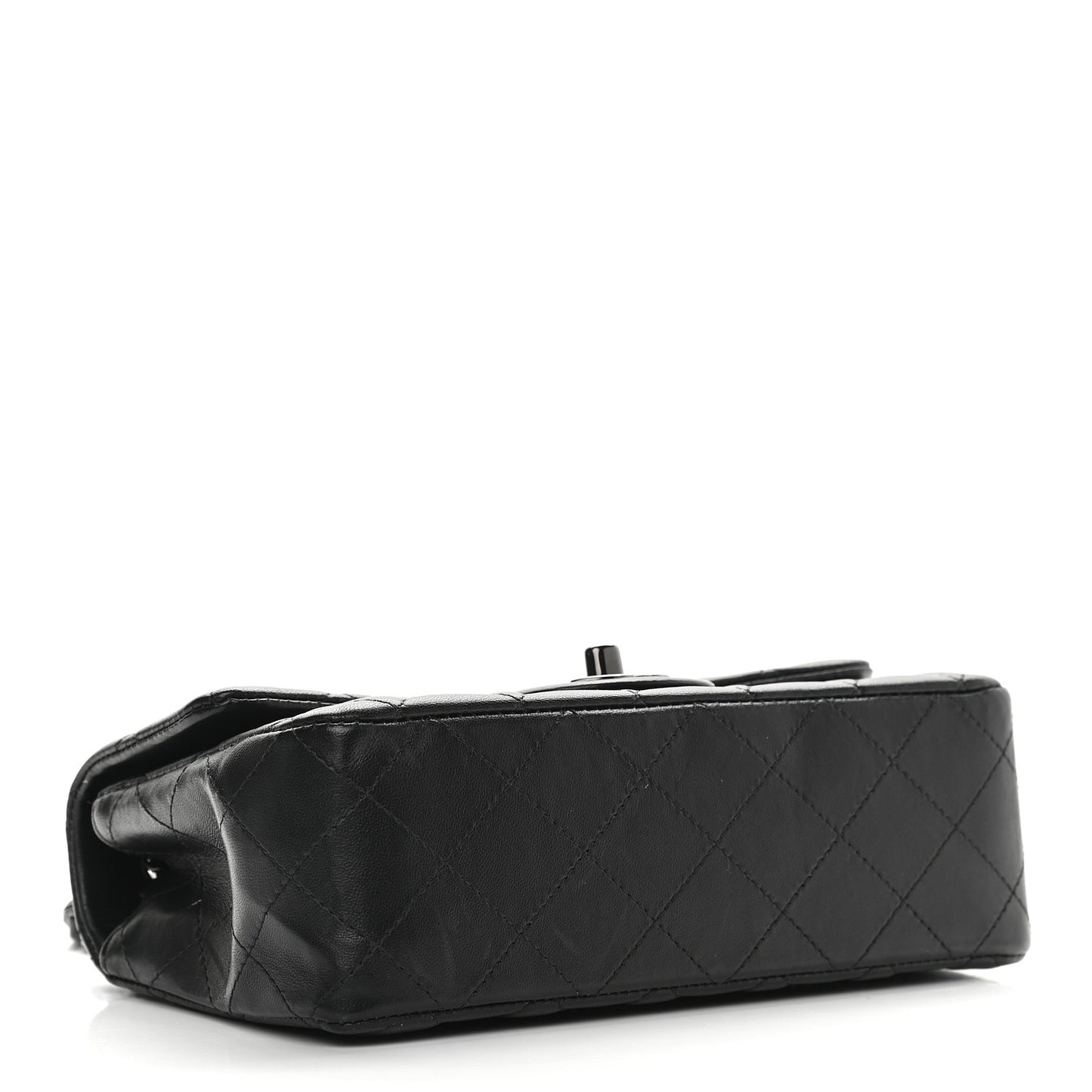 Lambskin Quilted Mini Rectangular Flap So Black