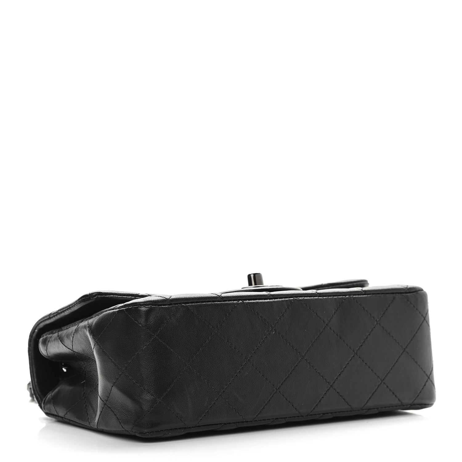 Chanel Lambskin Quilted Mini Rectangular Flap So Black 4 of 9