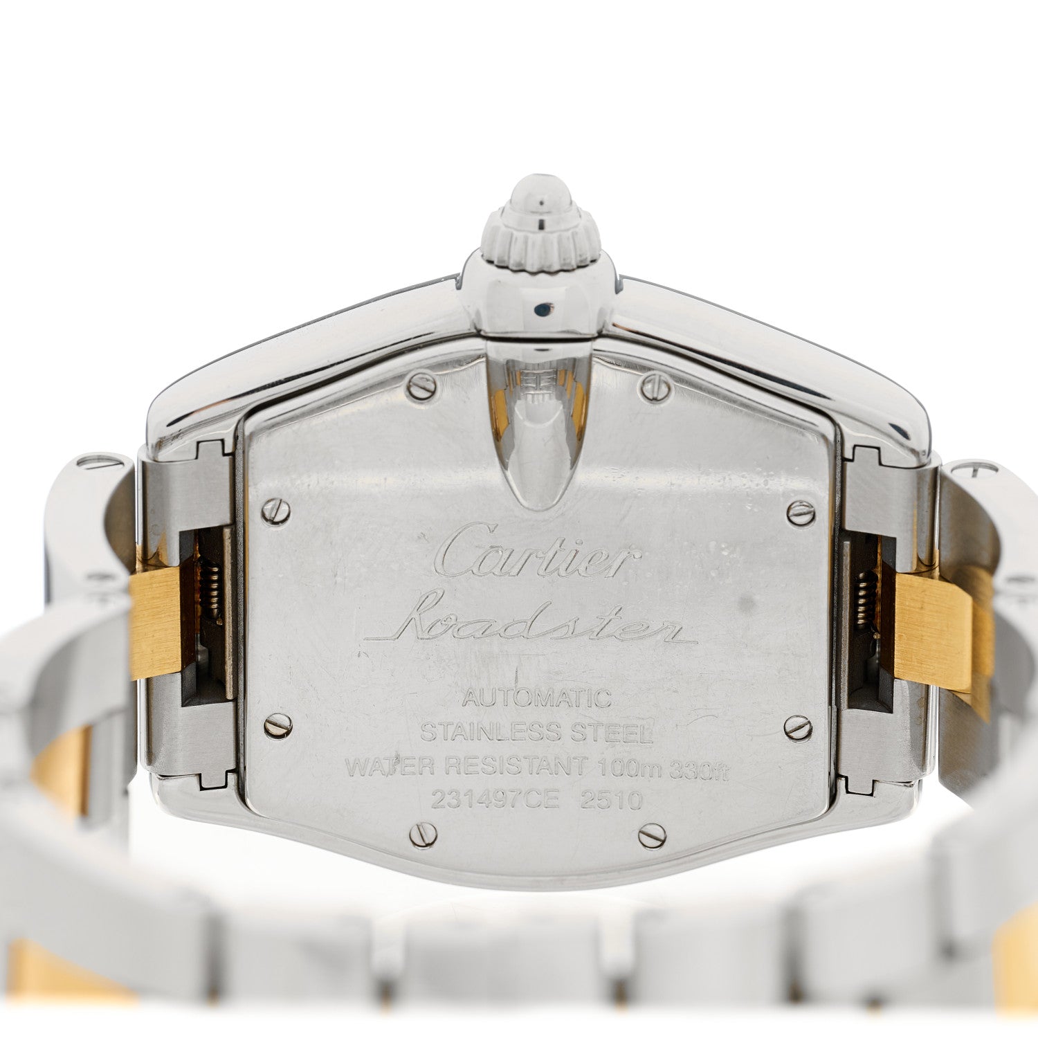 Cartier Stainless Steel 18K Yellow Gold 37mm Roadster Automatic Watch 4 of 5