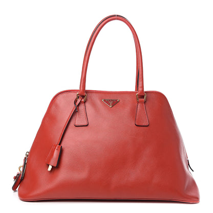 Prada Saffiano Frame Bowler Red 1 of 14