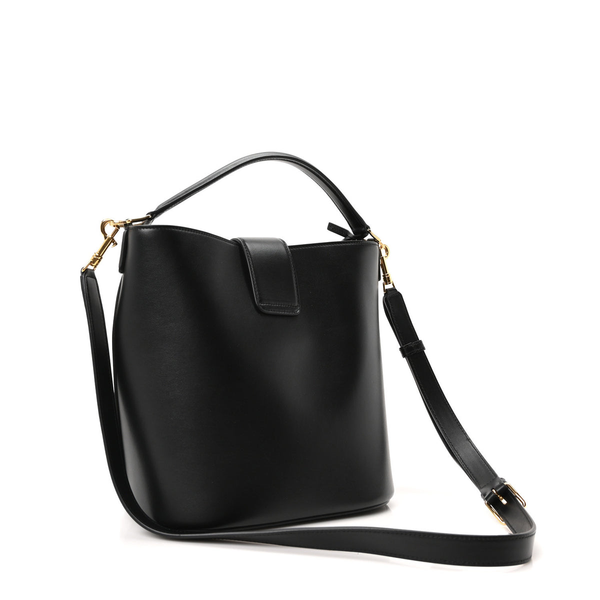 Smooth Calfskin Triomphe Medium Louise Bag Black