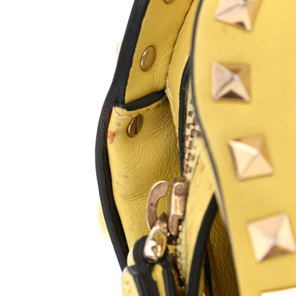 Valentino Garavani Vitello Rockstud Double Top Handle Satchel Naples Yellow 16 of 16