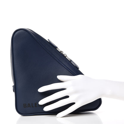 Balenciaga Calfskin M Triangle Pouch Bleu 2 of 7
