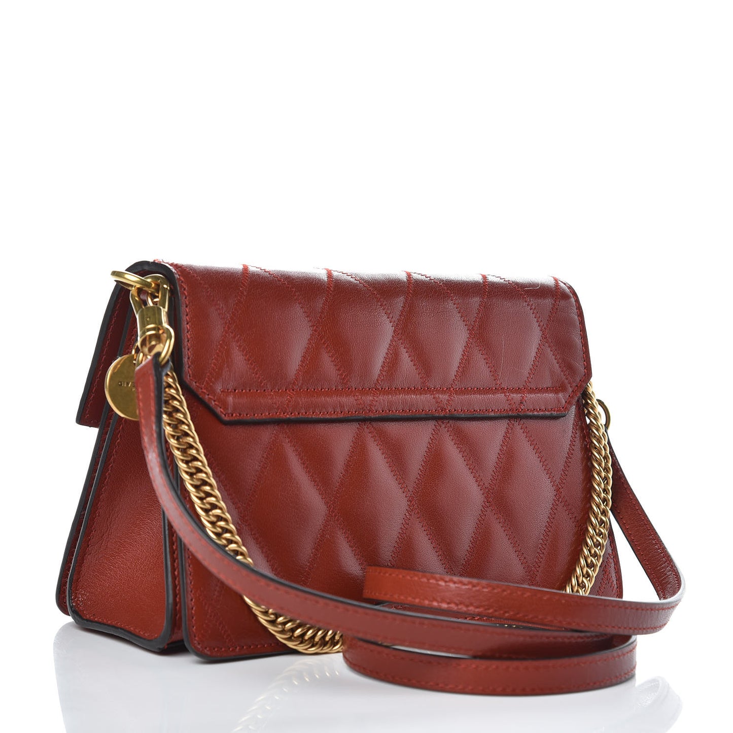 Goatskin Quilted Small GV3 Shoulder Bag Brown