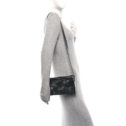 Bottega Veneta Paper Calfskin Maxi Intreccio Cassette Crossbody Bag Black 2 of 10