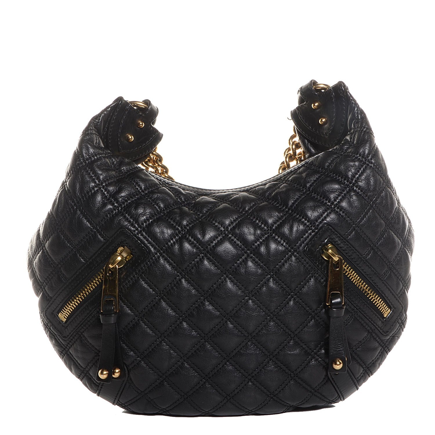 Marc Jacobs Leather Quilted Banana Chain Hobo Black 1 of 7