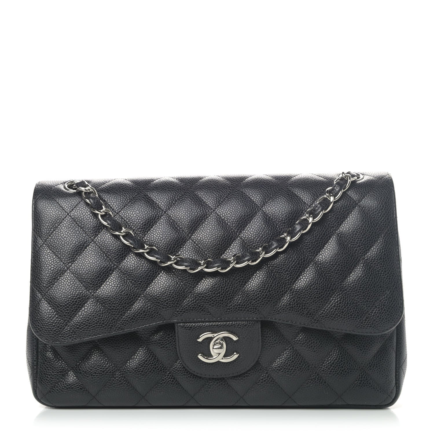 Chanel Caviar Quilted Jumbo Double Flap Black 2 of 10