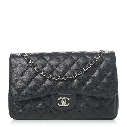 Chanel Caviar Quilted Jumbo Double Flap Black 2 of 10