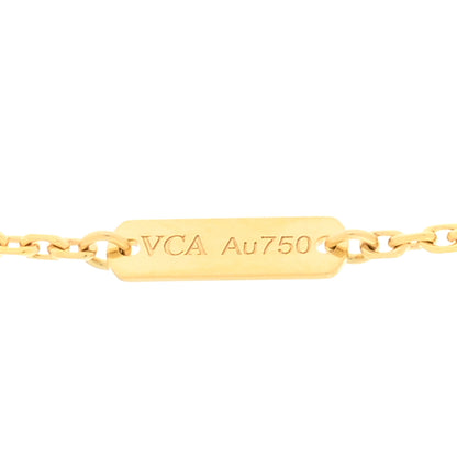 Van Cleef & Arpels 18K Yellow Gold Mother of Pearl Vintage Alhambra Pendant Necklace 4 of 6