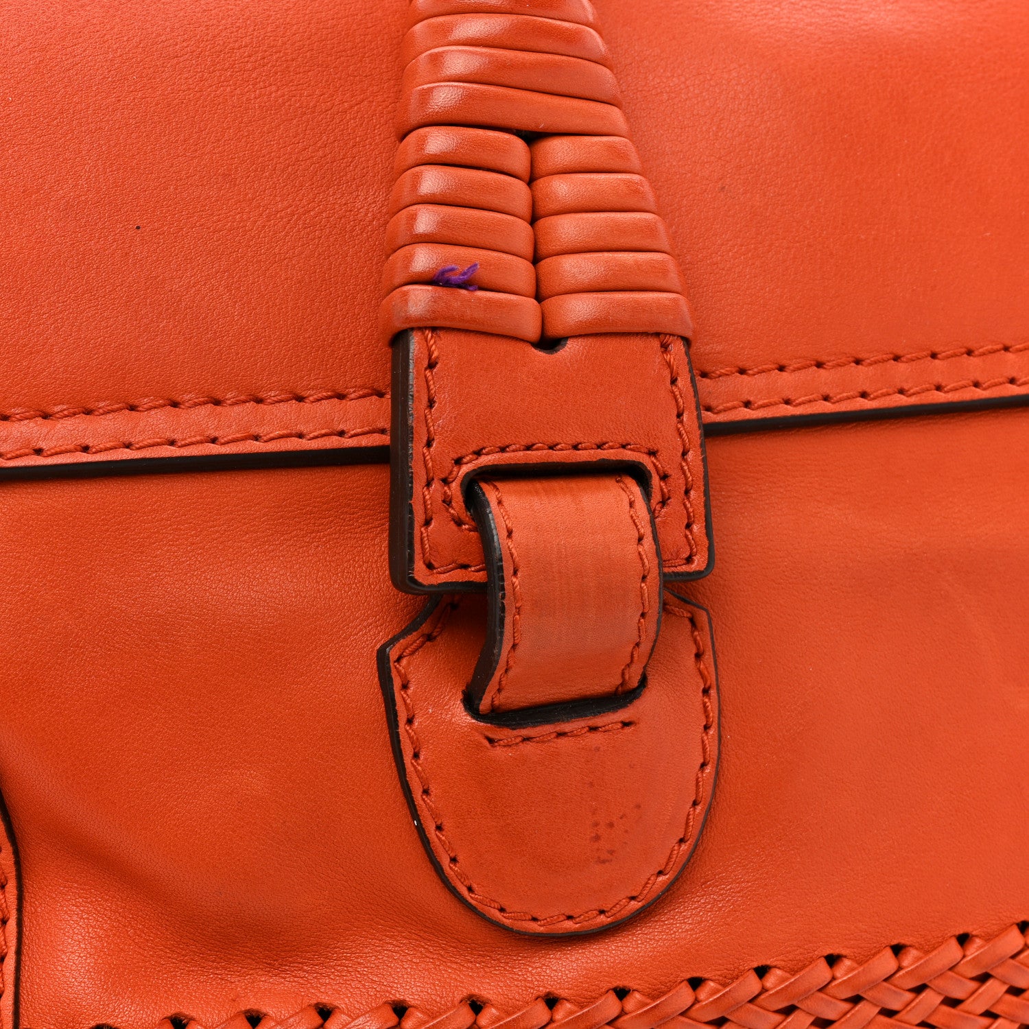 Gucci Calfskin Handmade Medium Top Handle Bag Orange 16 of 19
