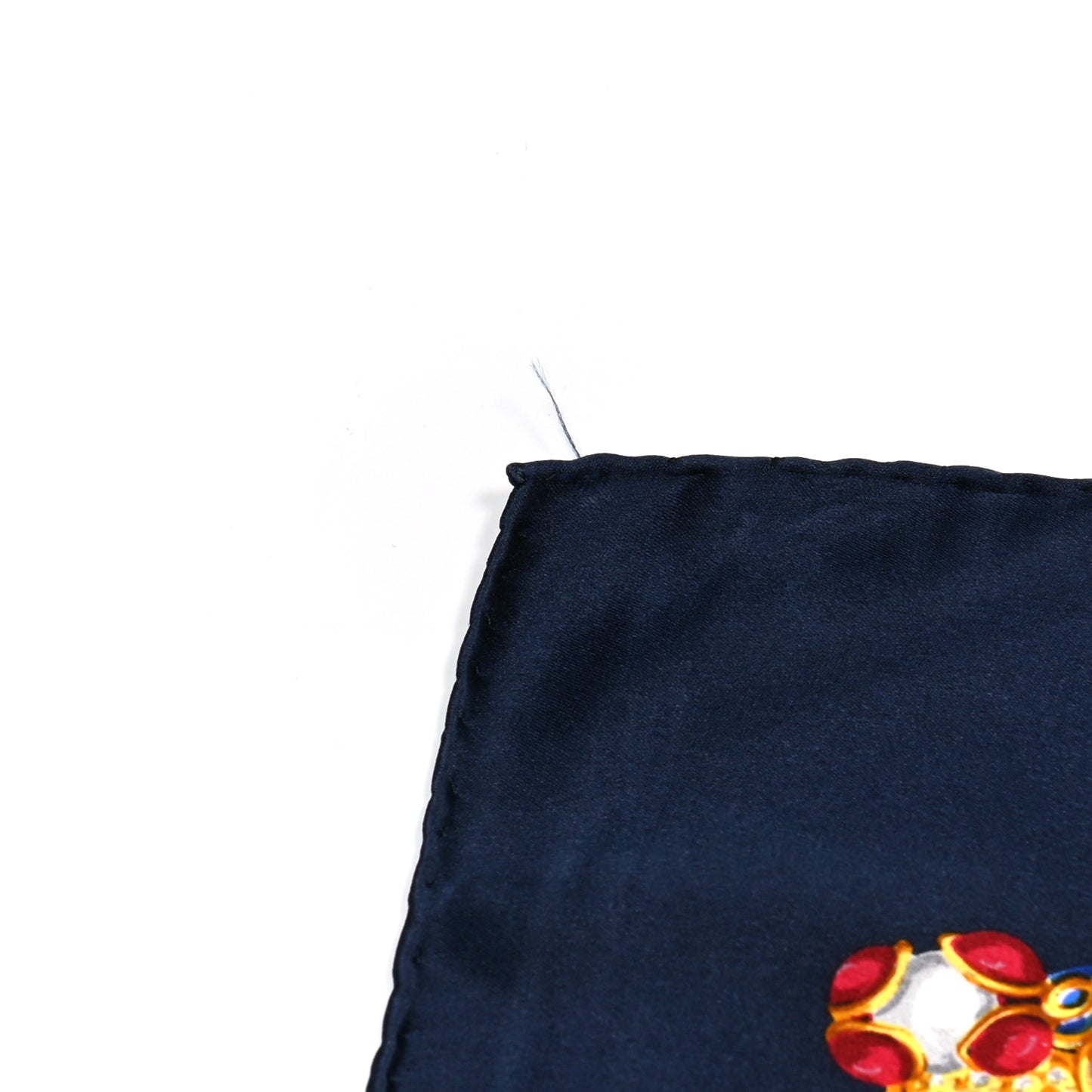 Silk Floral Scarf Blue