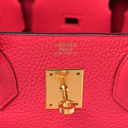 Hermes Taurillon Clemence Birkin 30 Rose Extreme 6 of 12