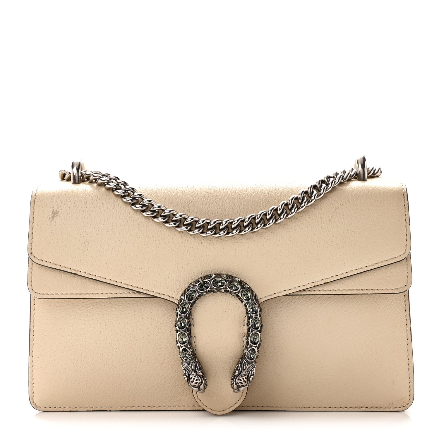 Gucci Textured Calfskin Crystal Small Dionysus Shoulder Bag Mystic White 1 of 11