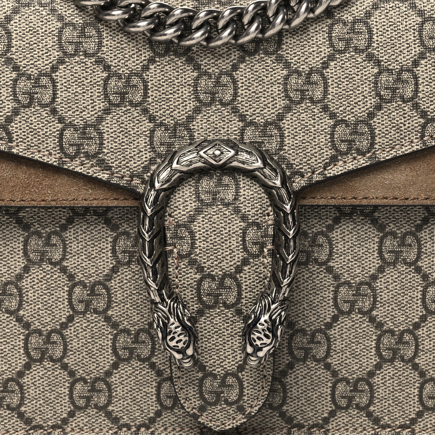 Gucci GG Supreme Monogram Mini Dionysus Shoulder Bag Taupe 8 of 11