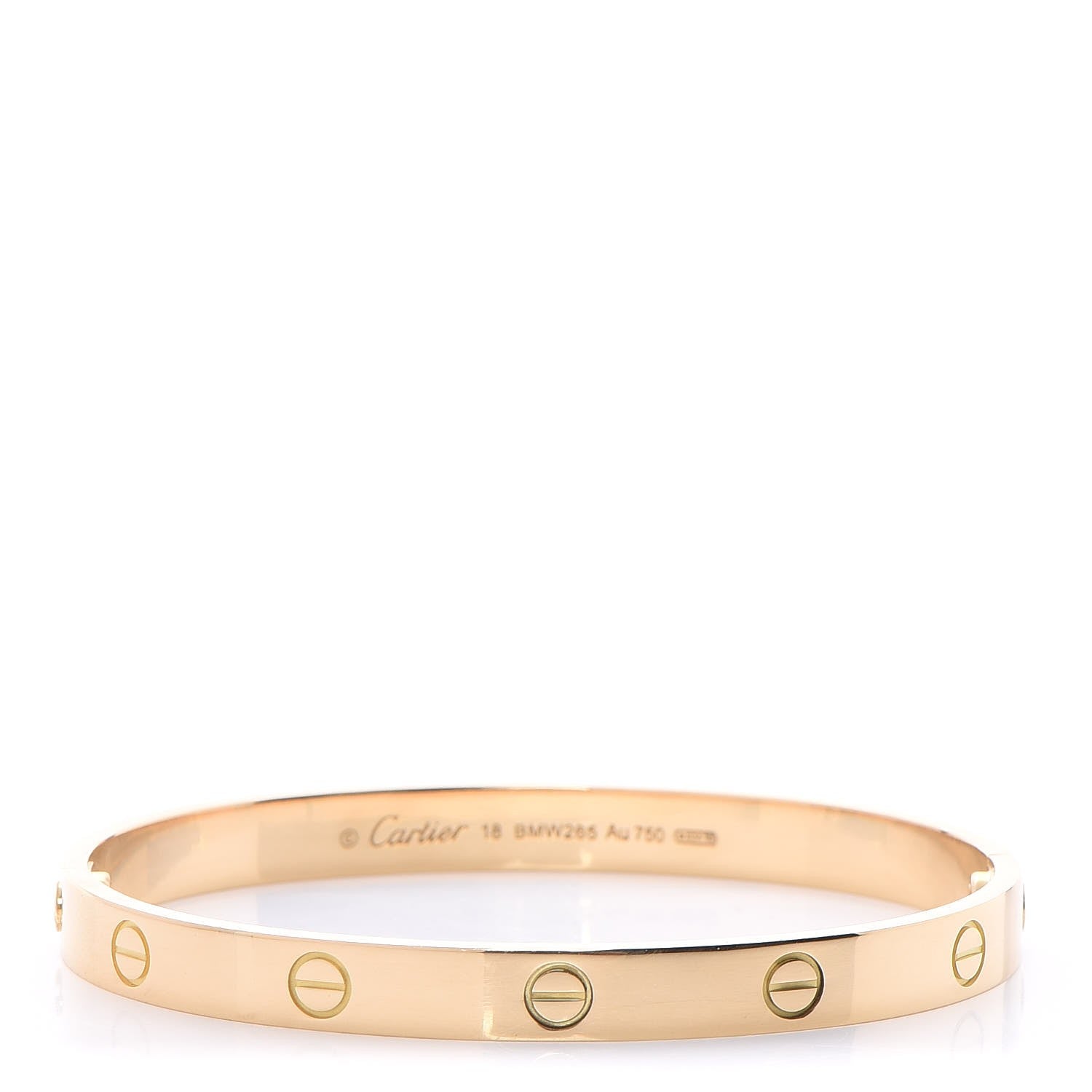Cartier 18K Yellow Gold LOVE Bracelet 18 1 of 6
