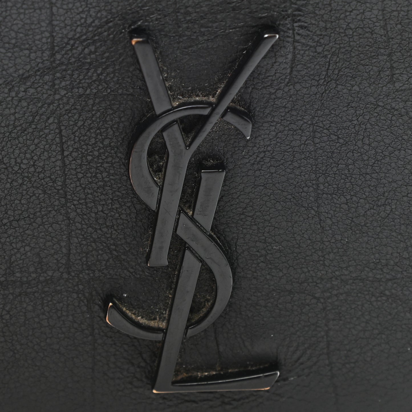 Calfskin Crocodile Embossed Monogram Bifold Wallet Black