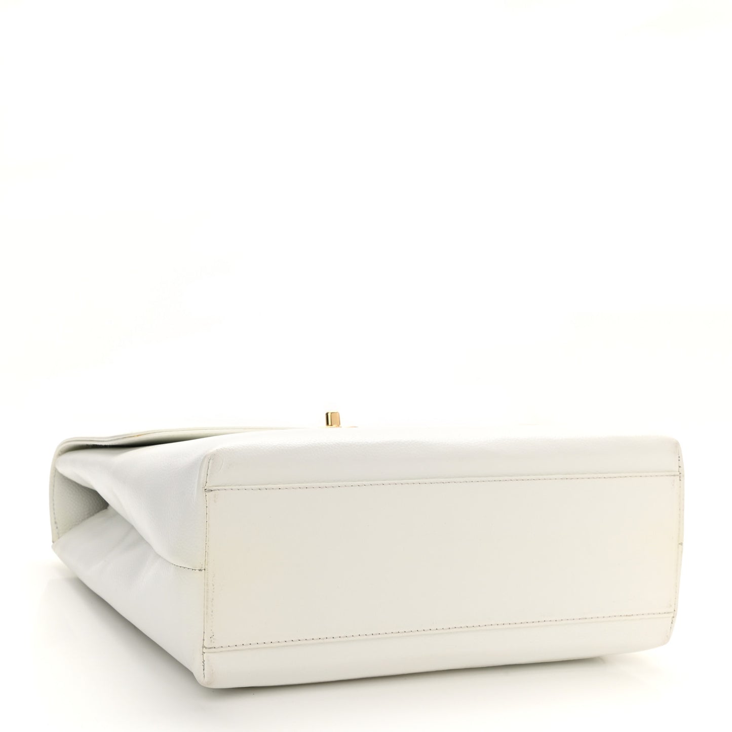 Caviar Jumbo Kelly Flap White