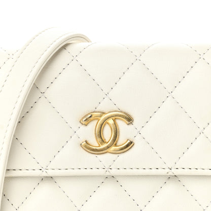 Chanel Calfskin Quilted About Pearls Card Holder Flap With Chain White 9 of 11