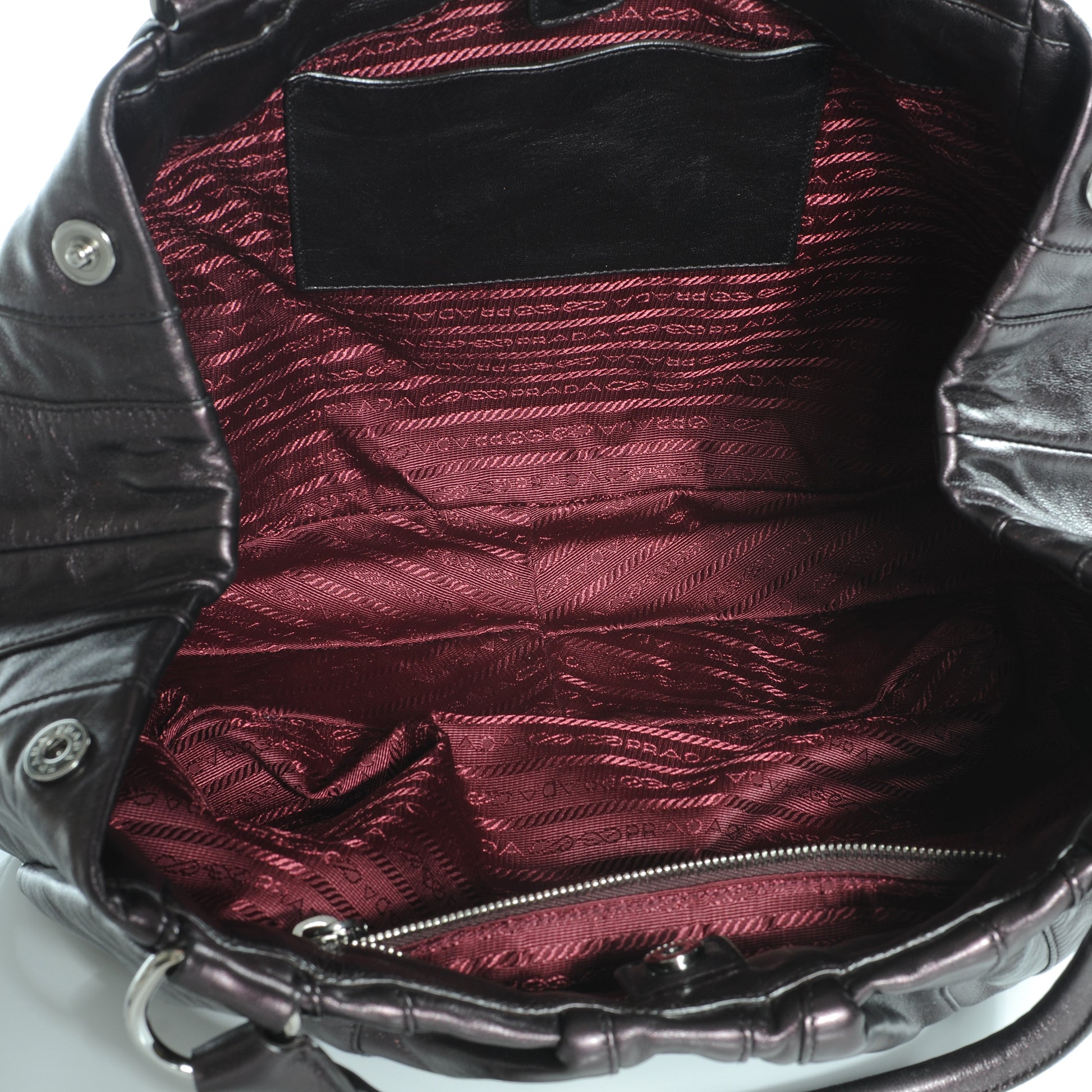 Prada Nappa Mordore Stripes Shoulder Bag Ribes 10 of 10