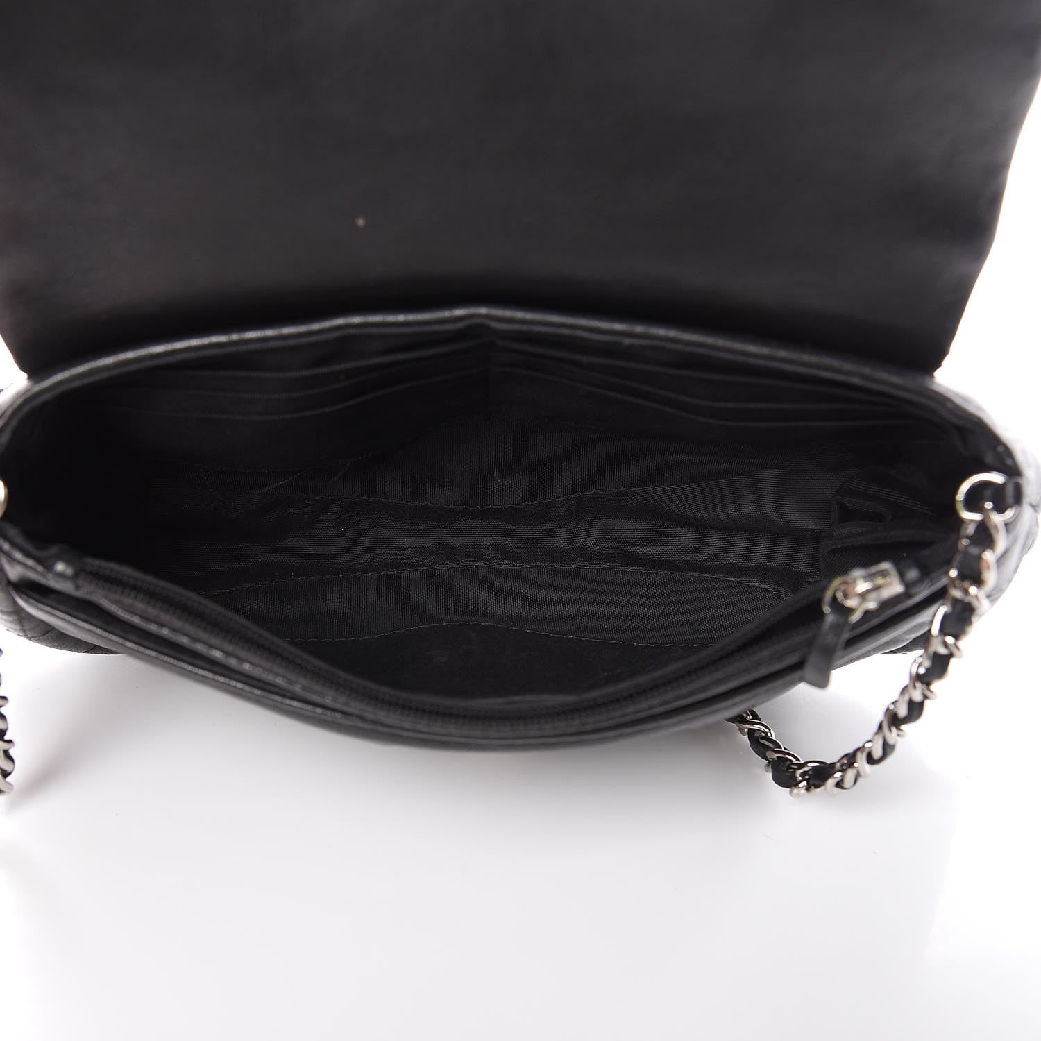 Chanel Lambskin Half Moon Wallet On Chain WOC Black 5 of 13