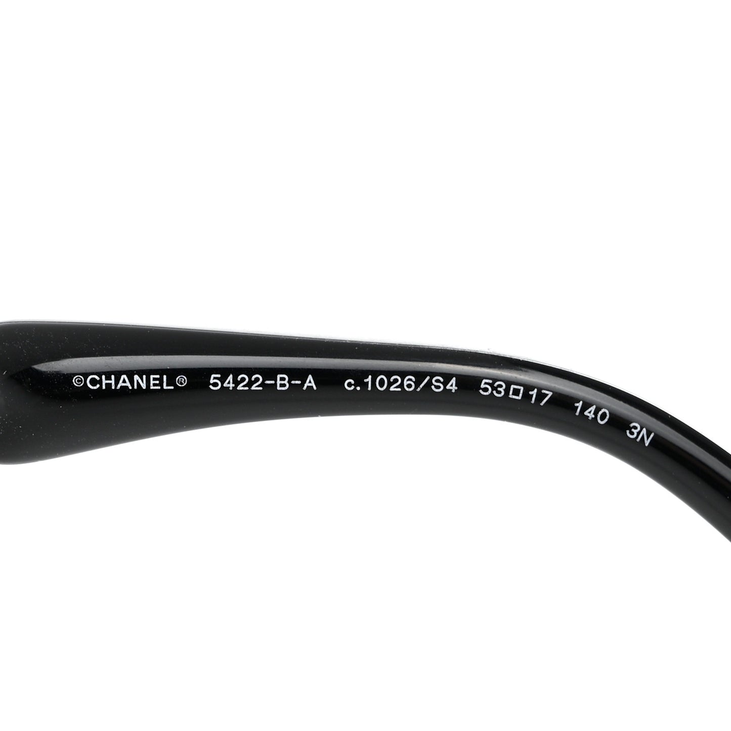 Acetate Strass Square Sunglasses 5422-B-A Black White