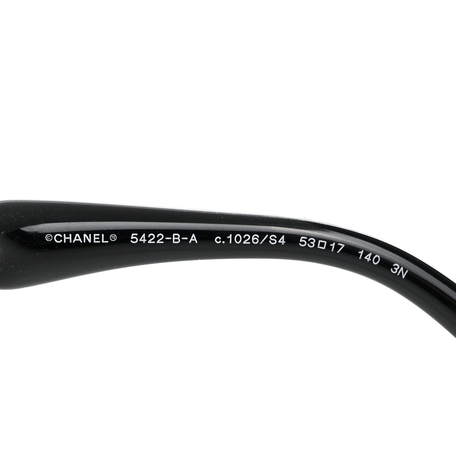 Chanel Acetate Strass Square Sunglasses 5422-B-A Black White 5 of 8