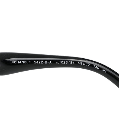 Chanel Acetate Strass Square Sunglasses 5422-B-A Black White 5 of 8