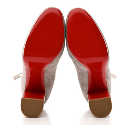 Christian Louboutin Veau Velours Birgitta 100 Zip Around Ankle Bootie 36.5 Fume 7 of 7