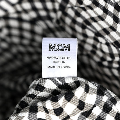 MCM Visetos Medium Anya Zip Top Shopper Tote Blue 6 of 11