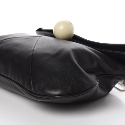 Chanel Lambskin Coco Ball Fold Over Bag Black 10 of 10