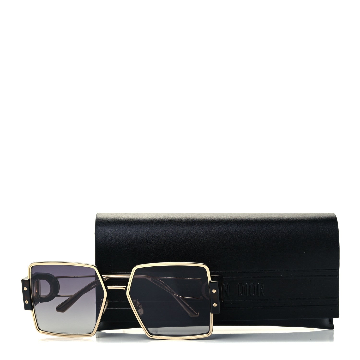 Christian Dior Acetate Square 30 Montaigne 2 Sunglasses Black Gold 8 of 8