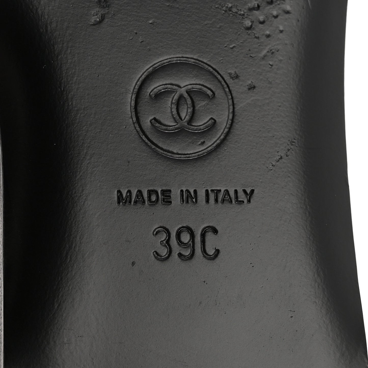 Lambskin Pearl CC Sandals 39 Black