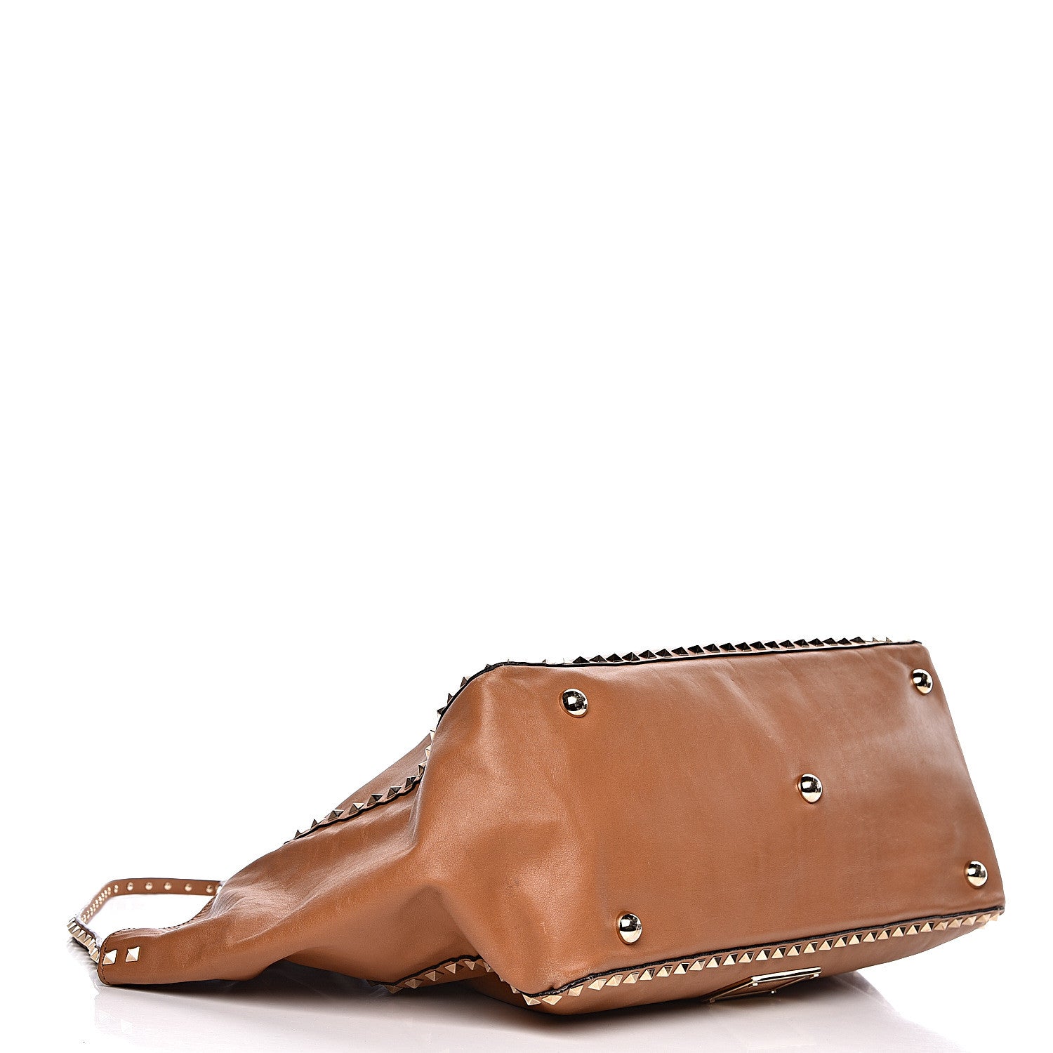 Valentino Garavani Vitello Large Rockstud Tote Beige 4 of 19