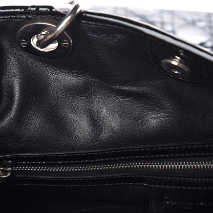 Christian Dior Patent Cannage Dior Soft Shopping Tote Black 8 of 8