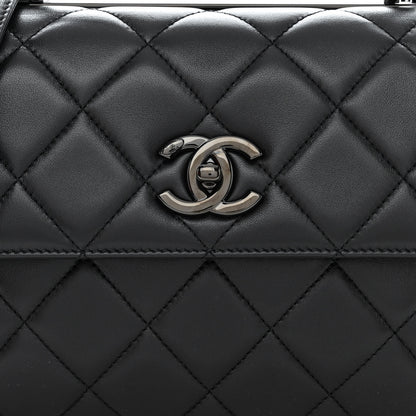 Chanel Lambskin Quilted Small Trendy CC Dual Handle Flap Bag So Black 8 of 11
