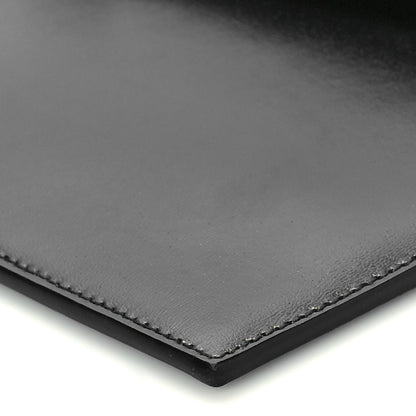 Saint Laurent Smooth Shiny Calfskin Monogram Uptown Pouch Black 9 of 9