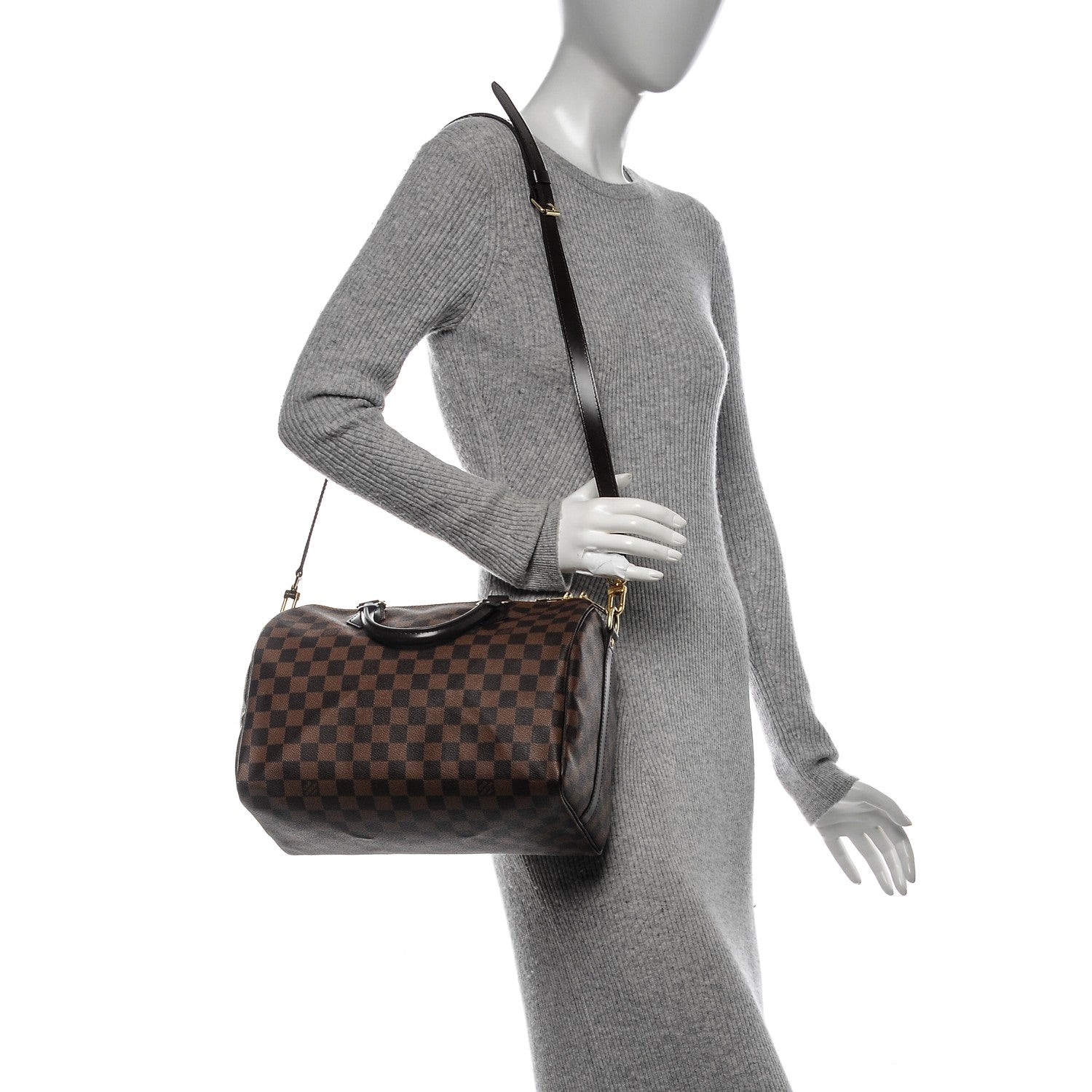 Louis Vuitton Damier Ebene Speedy Bandouliere 30 2 of 7