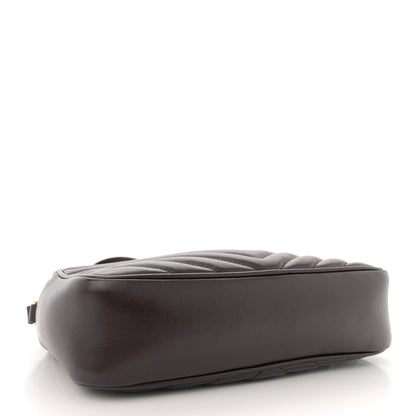 Saint Laurent Calfskin Matelasse Monogram Lou Camera Bag Dark Legion Red 4 of 12