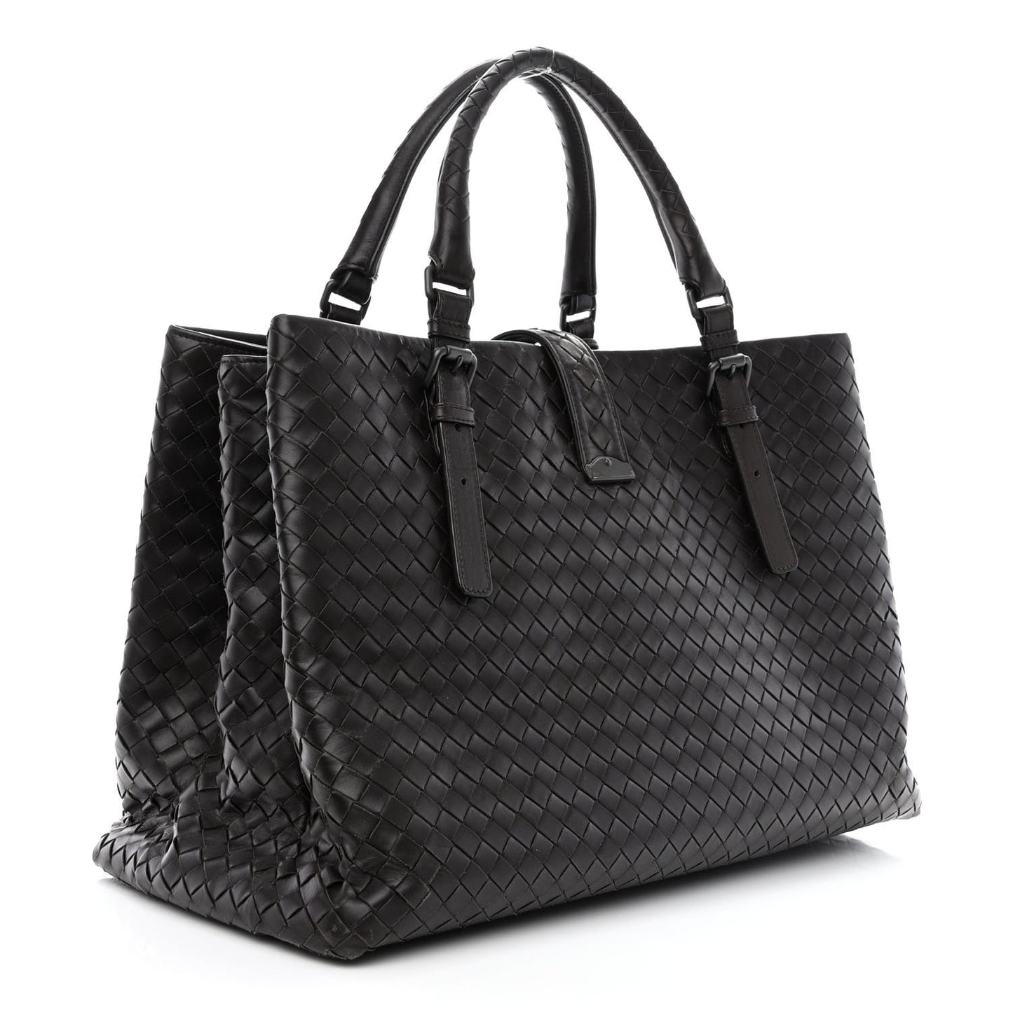 Nappa Intrecciato Medium Roma Tote Moro