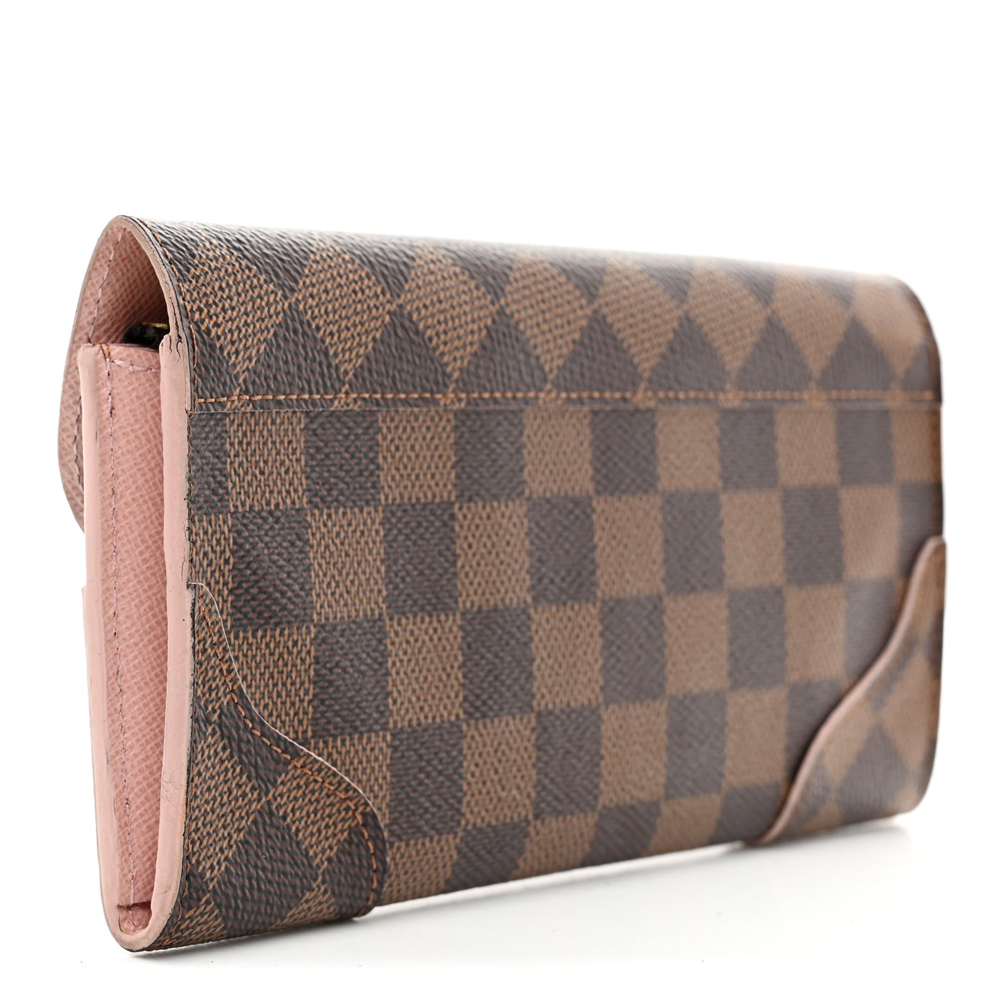 Damier Ebene Caissa Wallet Rose Ballerine