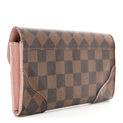 Louis Vuitton Damier Ebene Caissa Wallet Rose Ballerine 3 of 8