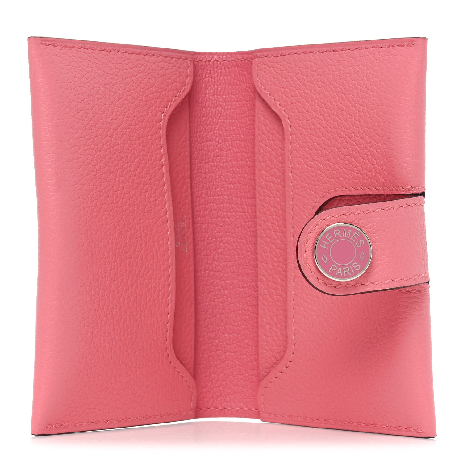Hermes Evercolor RMS Card Holder Rose Azalee 4 of 6