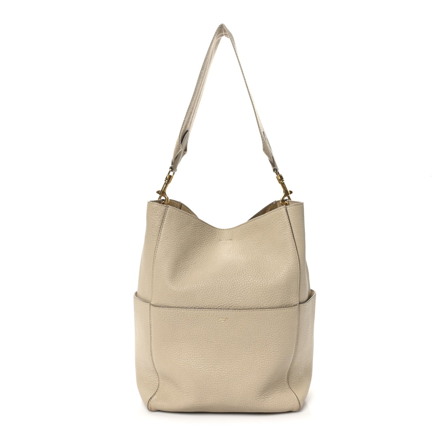Goatskin Sangle Bucket Bag Dune